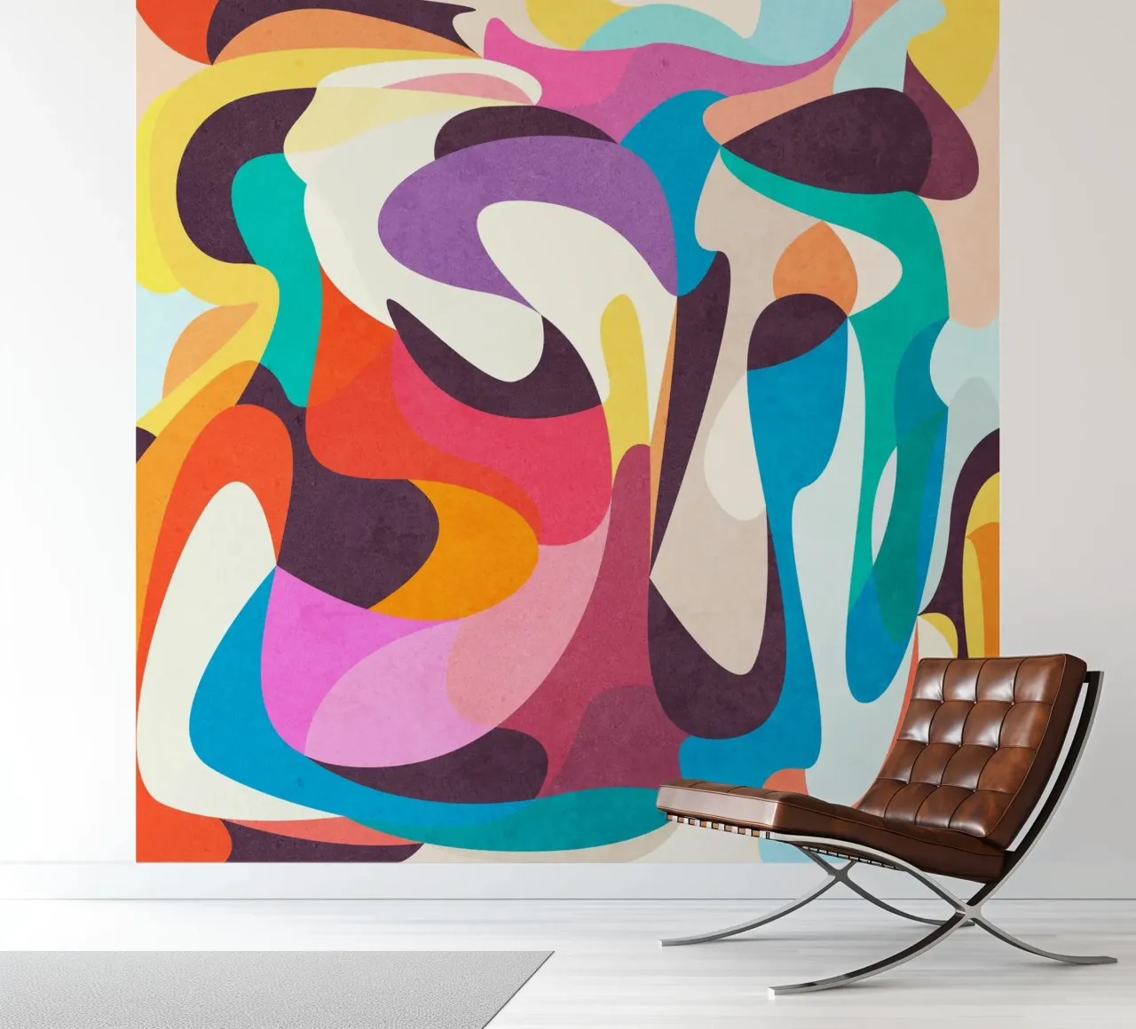 Speelse stemming fotobehang van Abstract 888