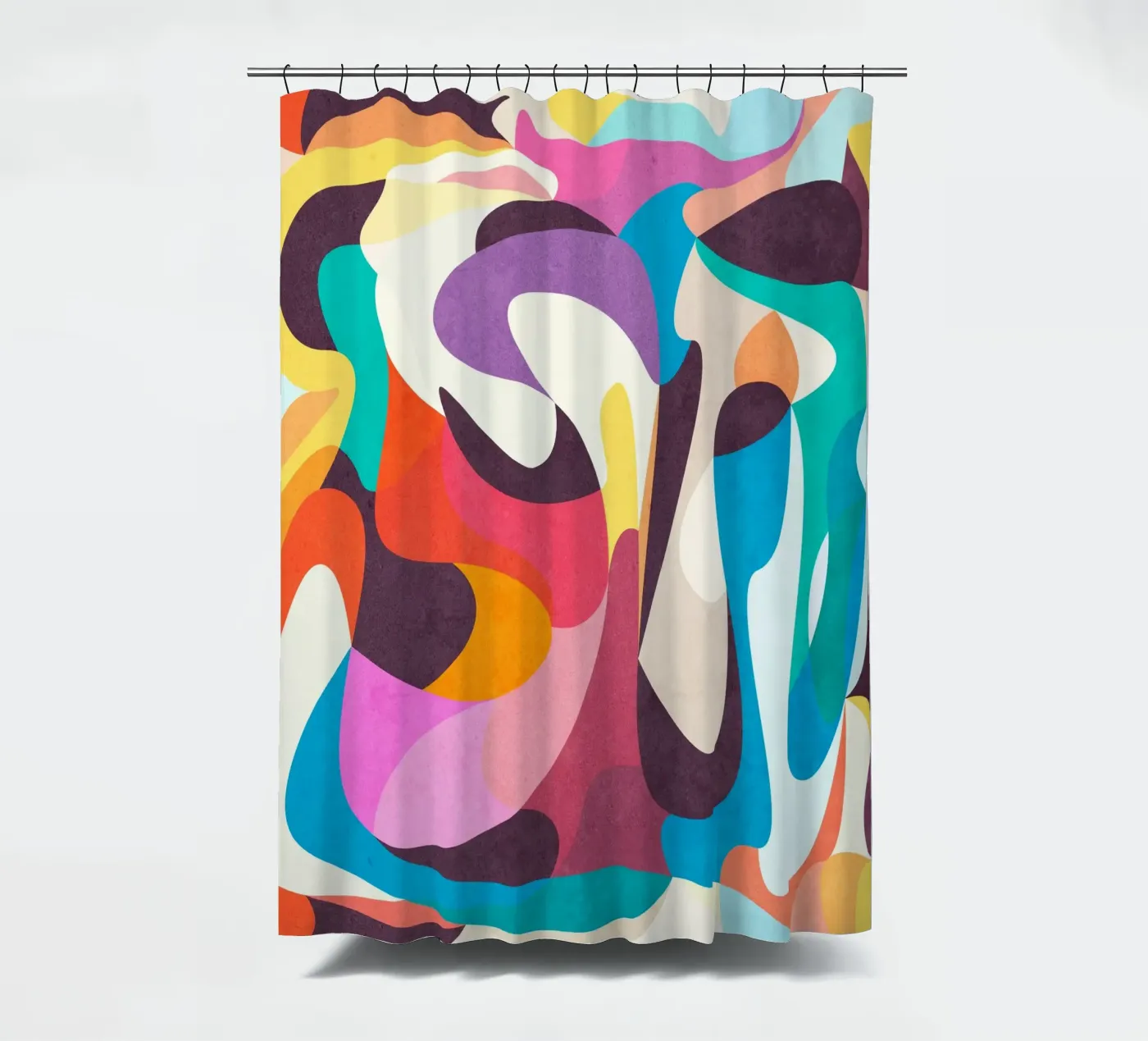 Speelse stemming douchegordijn van Abstract Joy