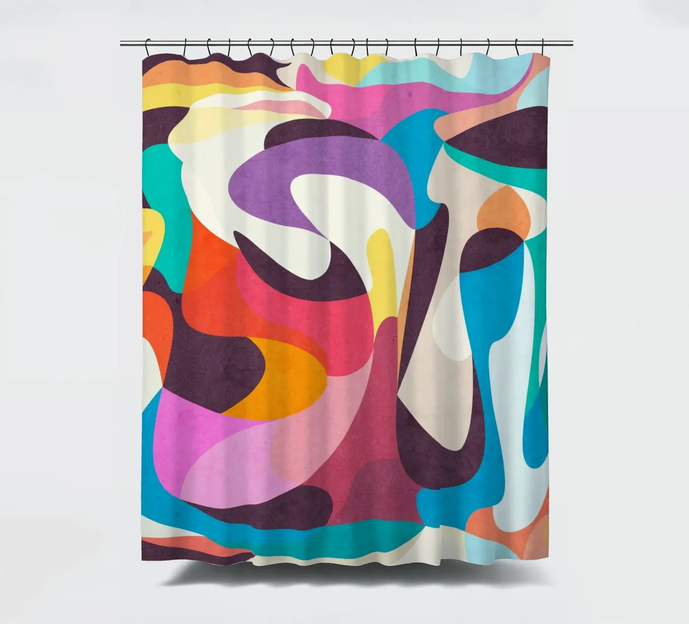 Speelse stemming douchegordijn van Abstract Joy