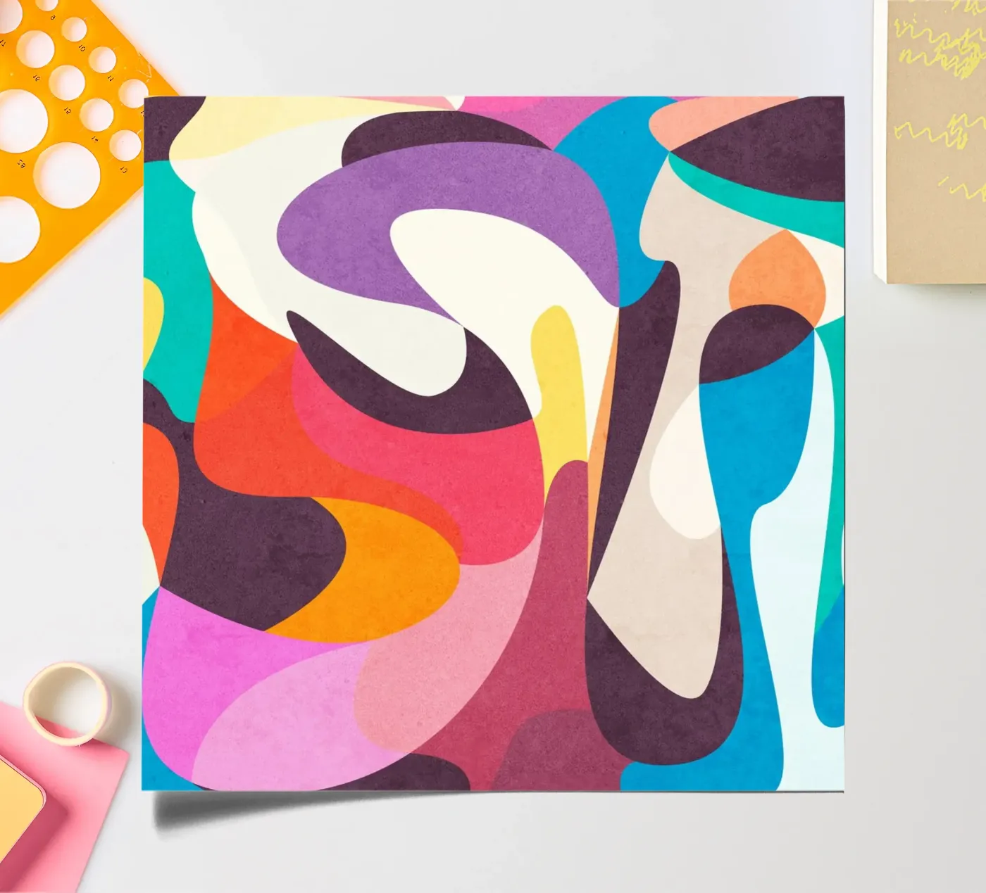 Speelse stemming stickervel van Abstract Joy