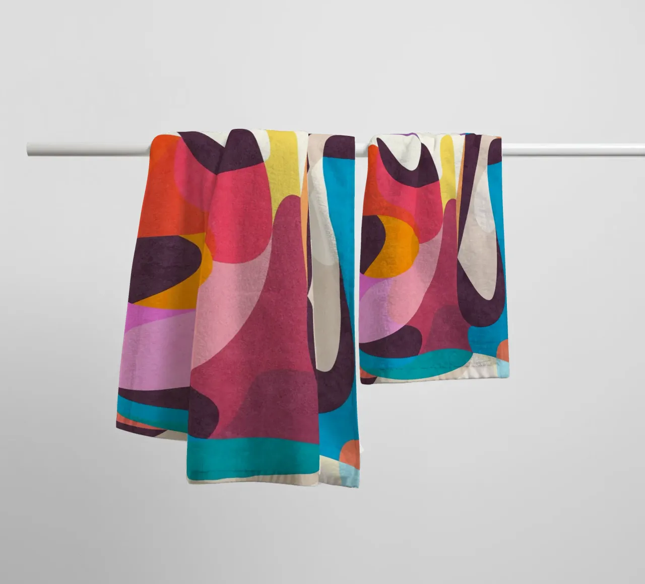 Speelse stemming badhanddoek van Abstract 888