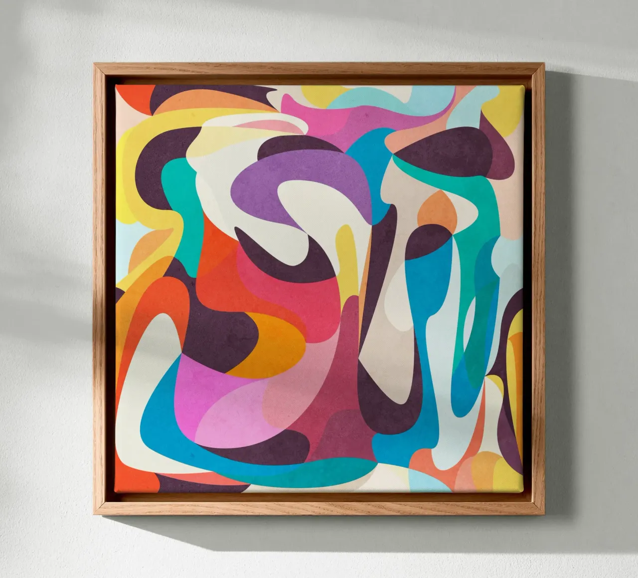 Speelse stemming canvas van Abstract 888