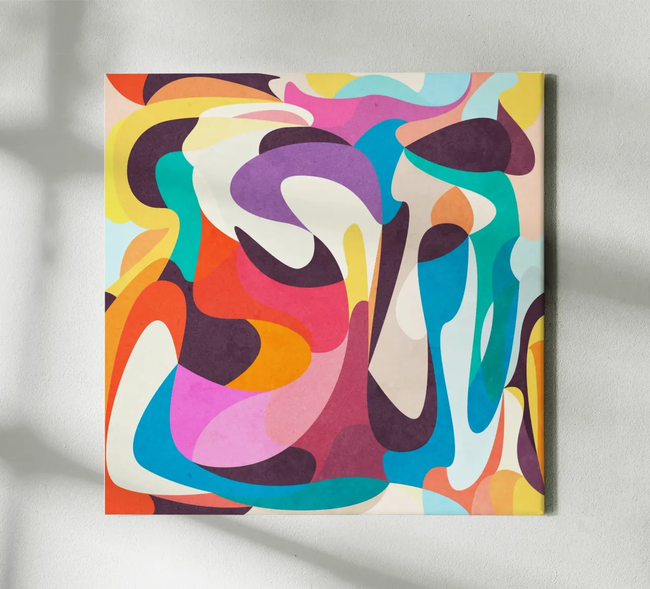 Speelse stemming canvas van Abstract 888