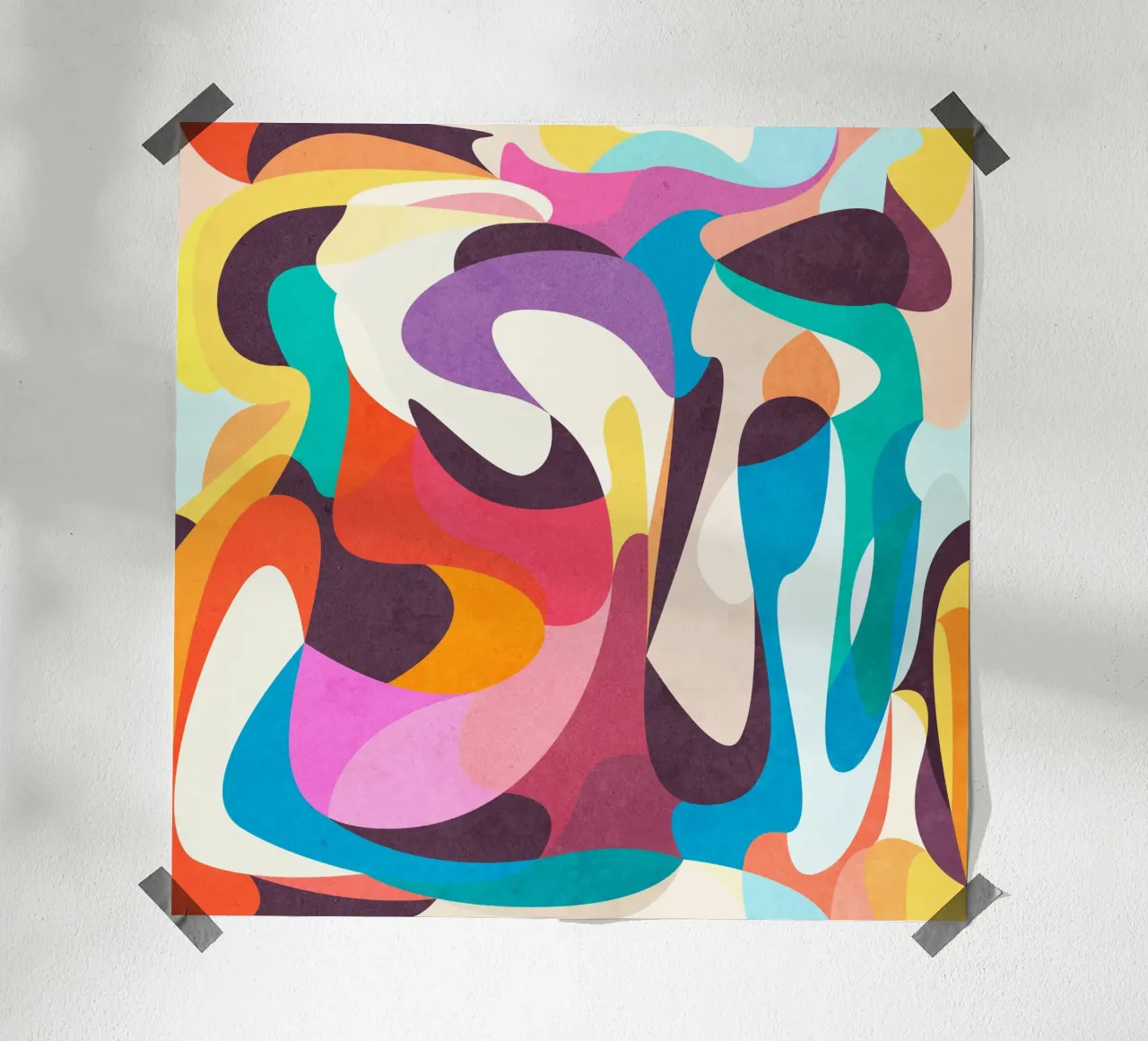 Speelse stemming poster van Abstract 888