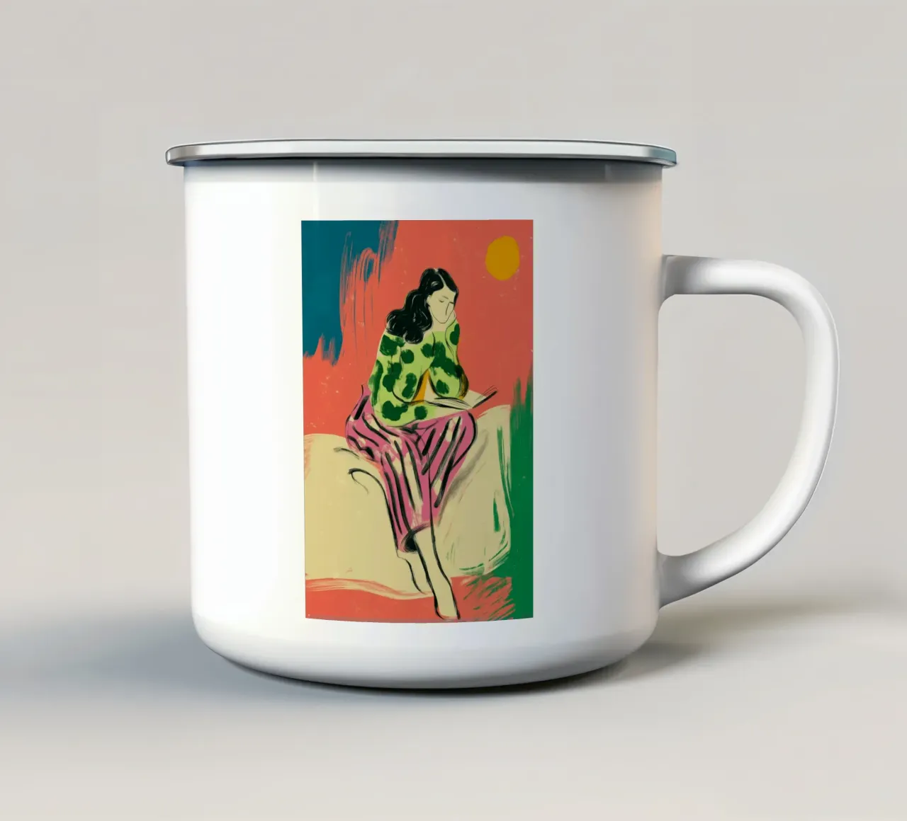 Afternoon Pages tazza in smalto da Clara August
