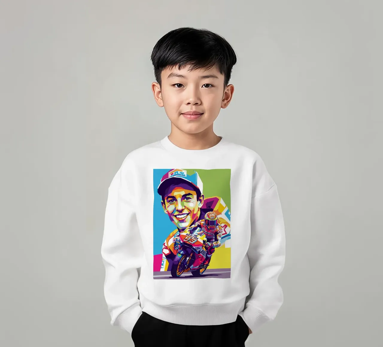 Marc Marquez art felpa bambino da Hantamrata