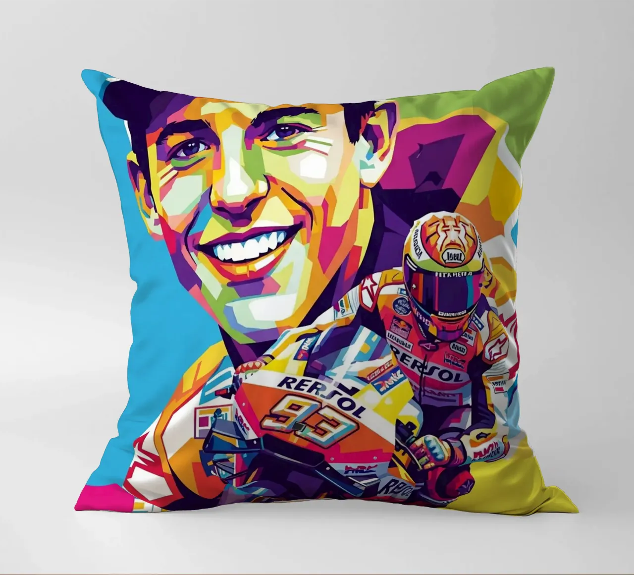 Marc Marquez art cuscino da Hantamrata