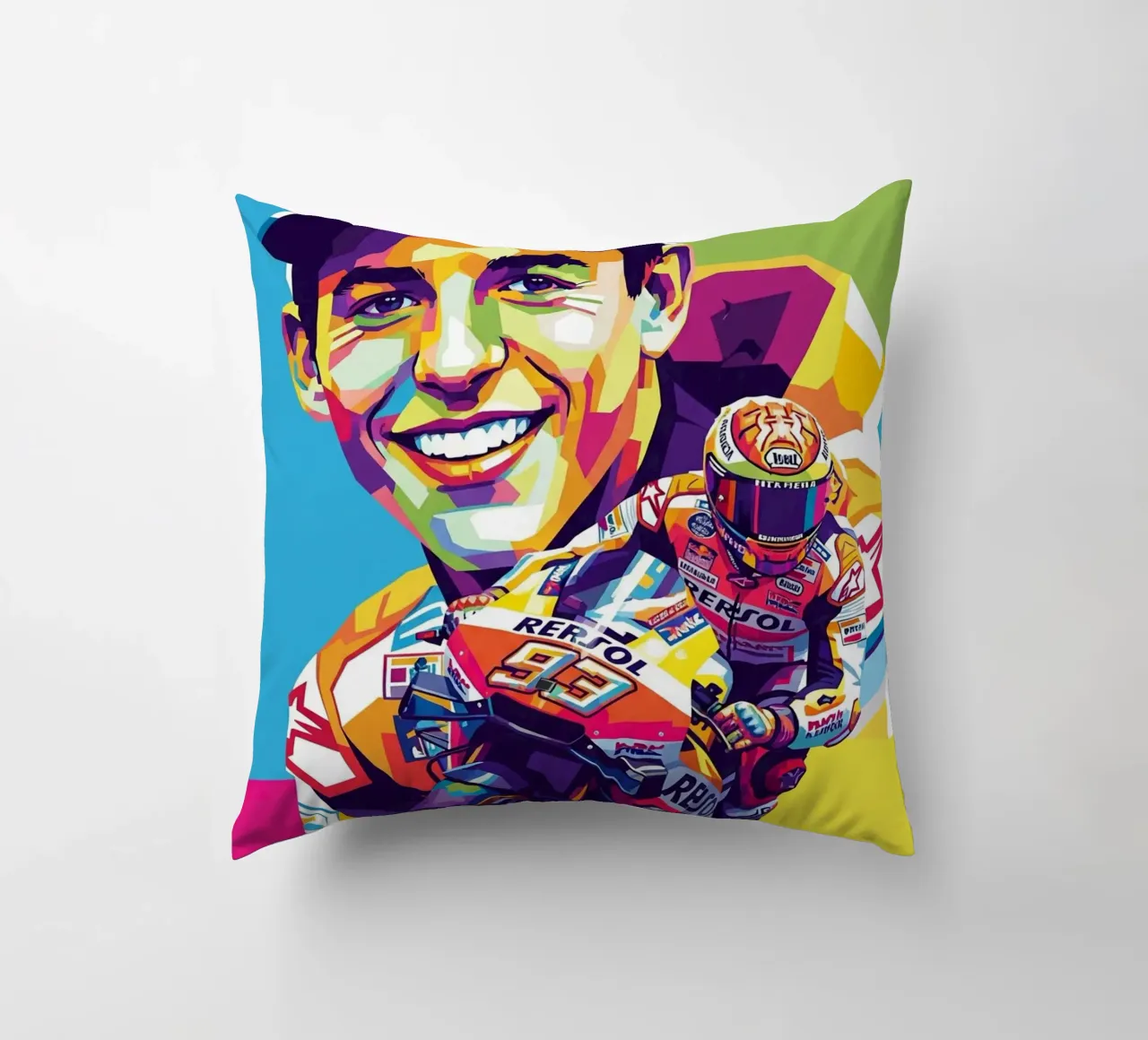 Marc Marquez art cuscino da Hantamrata