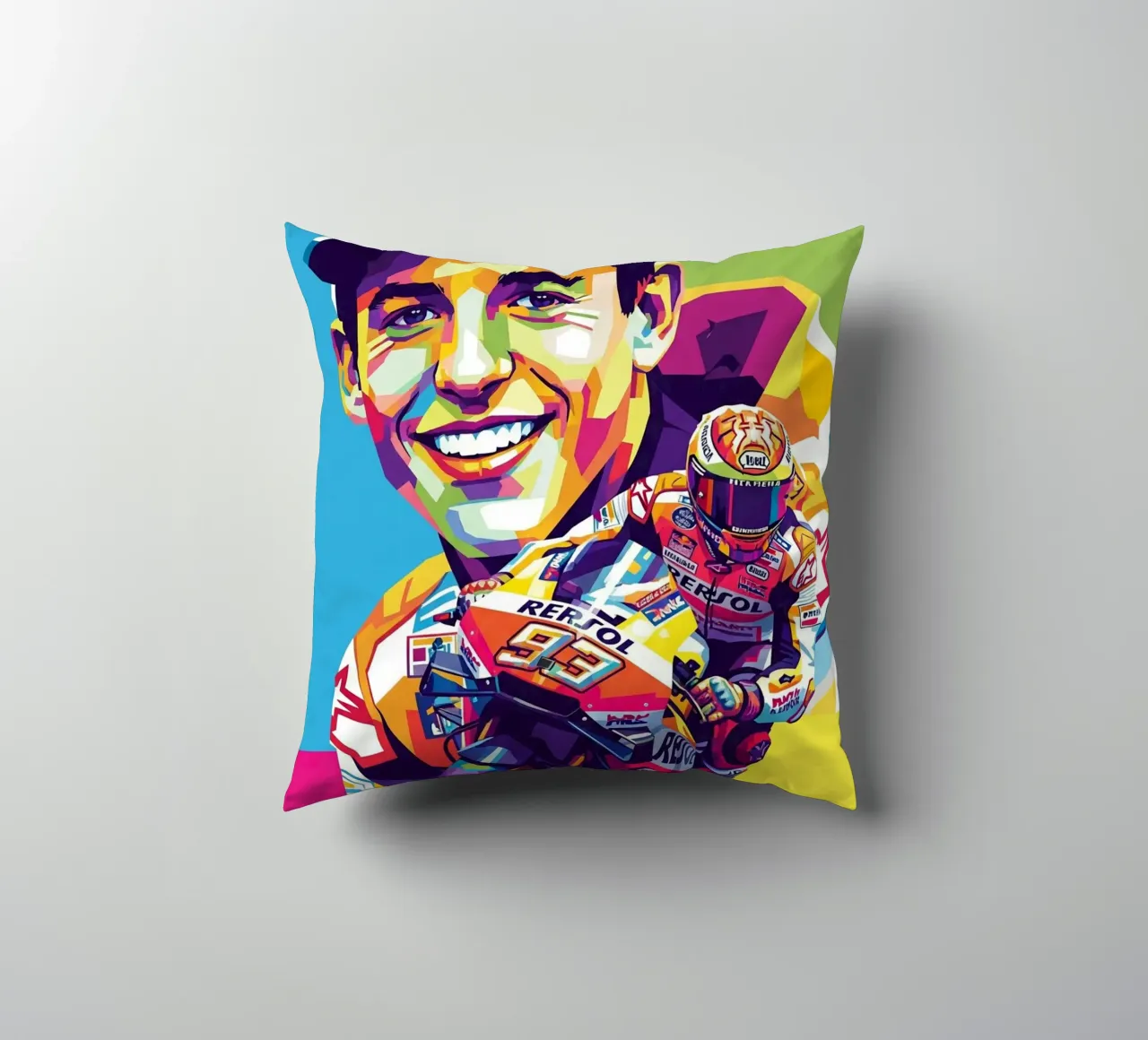 Marc Marquez art cuscino da Hantamrata