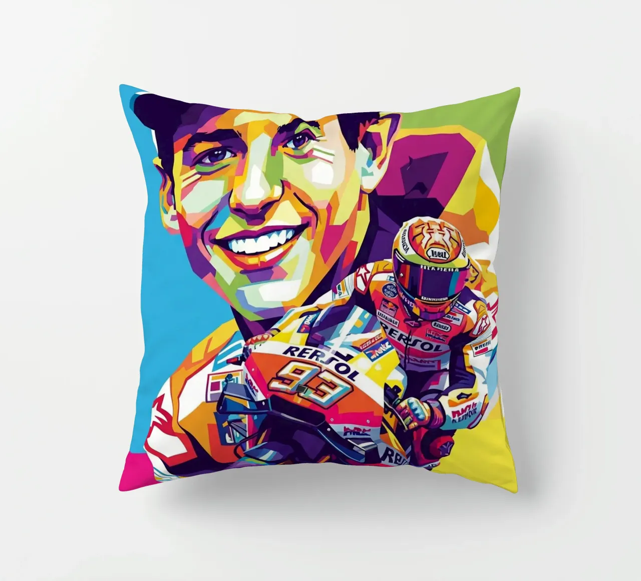 Marc Marquez art cuscino da Hantamrata