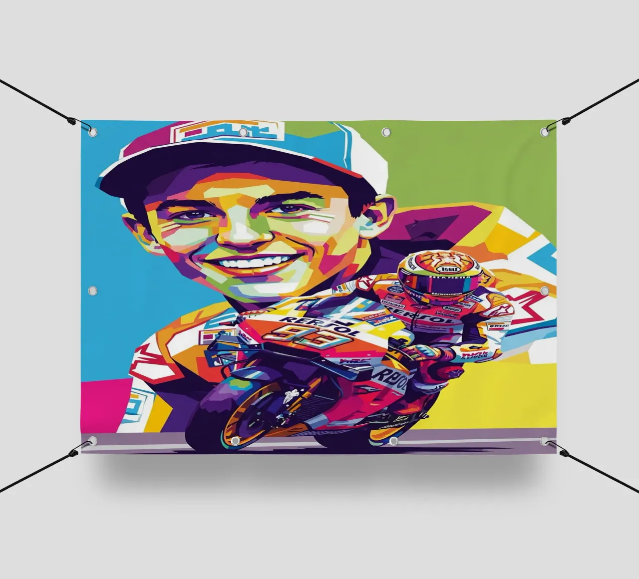 Marc Marquez art telo in pvc da Hantamrata