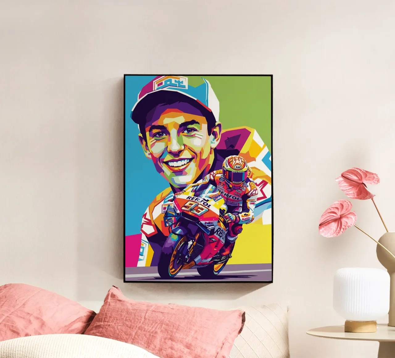 Marc Marquez art acrylic glass by Hantamrata
