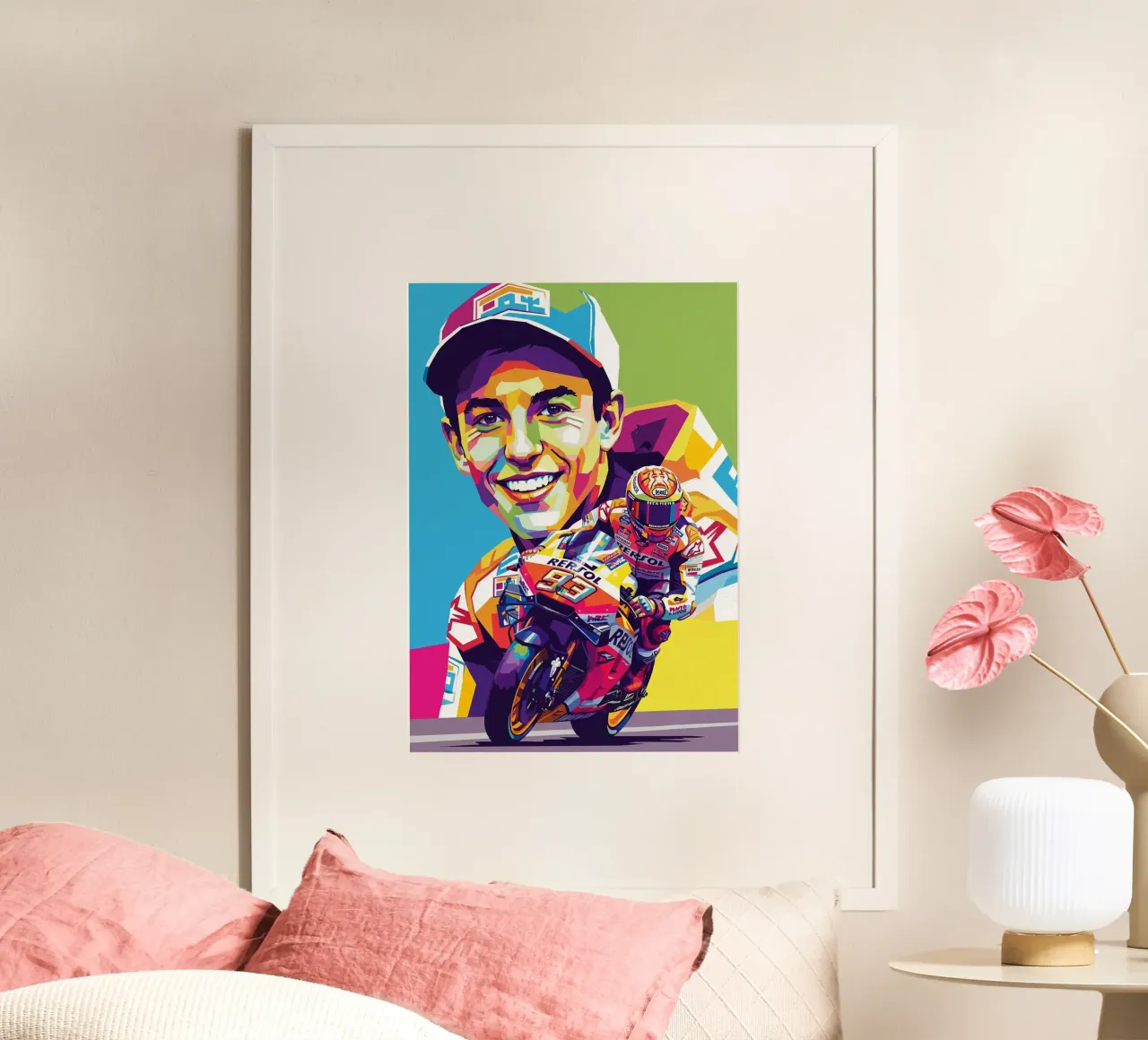 Marc Marquez art poster da Hantamrata