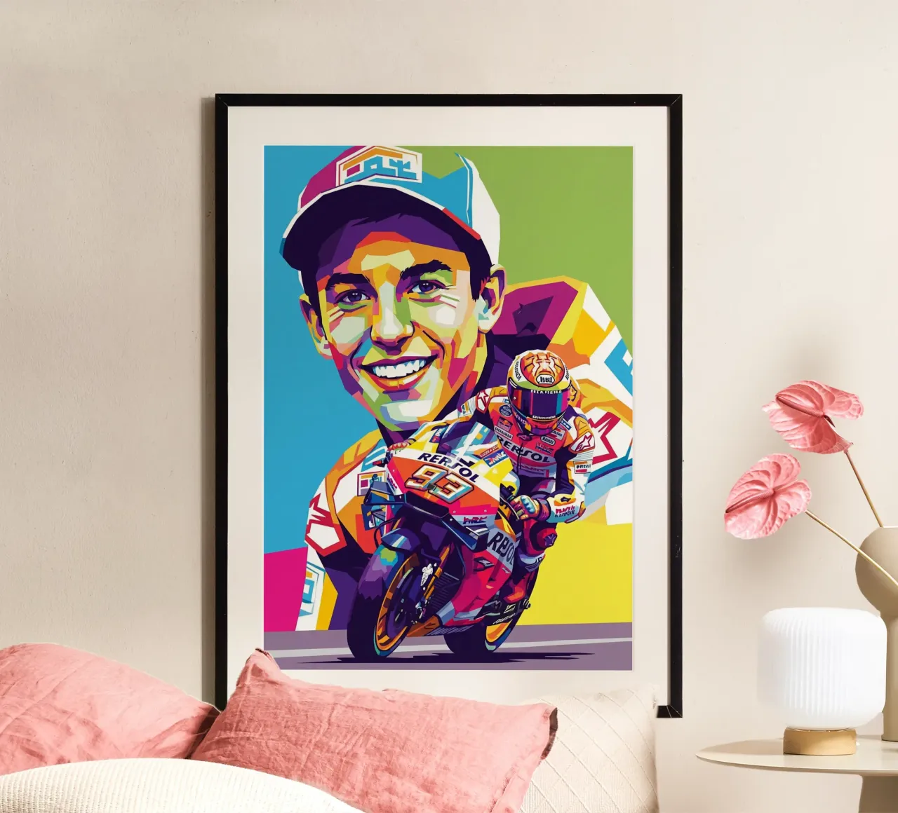 Marc Marquez art poster da Hantamrata