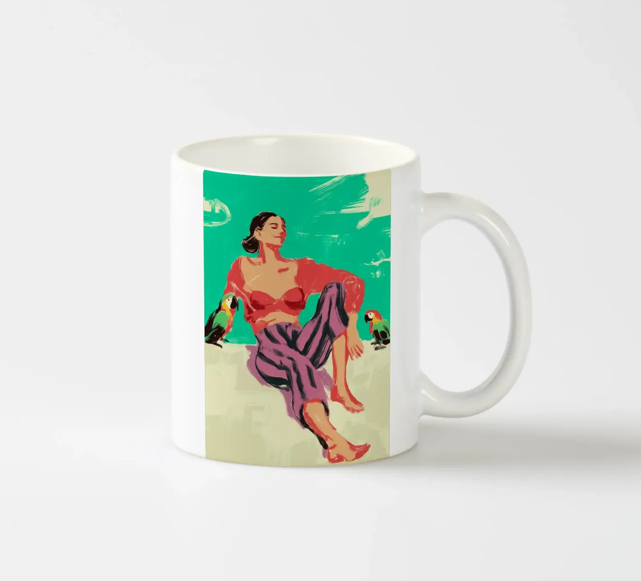 Rebel in Stripes ceramic mug by Clara August