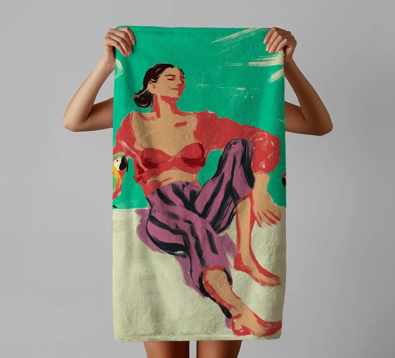 Rebel in Stripes towel by Clara August