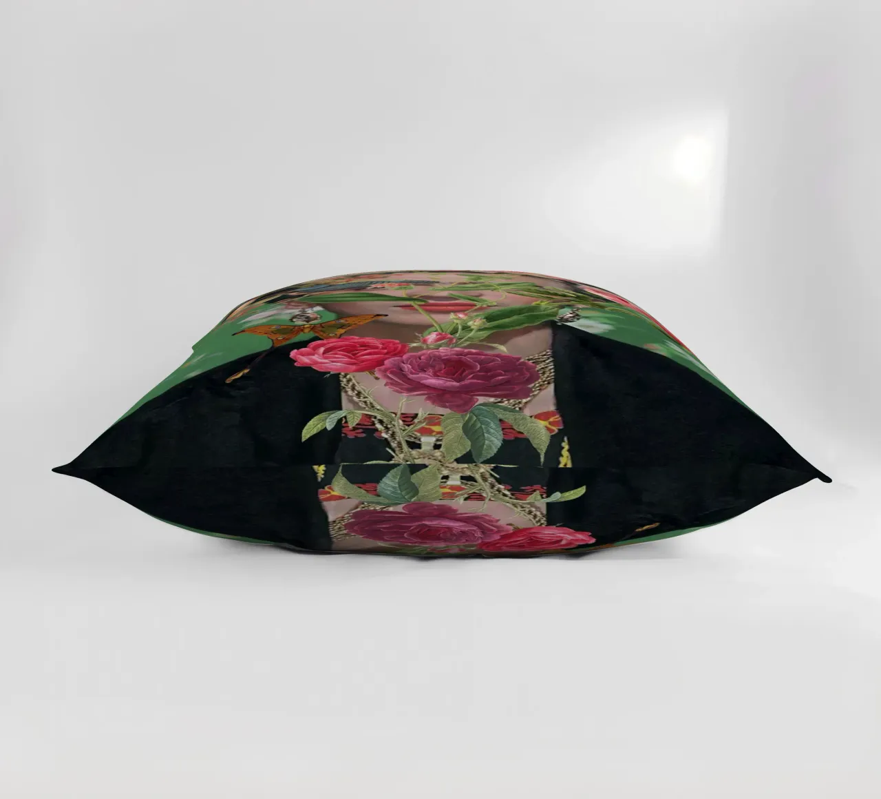 Frida collage art decorative cushion by edsonramosart