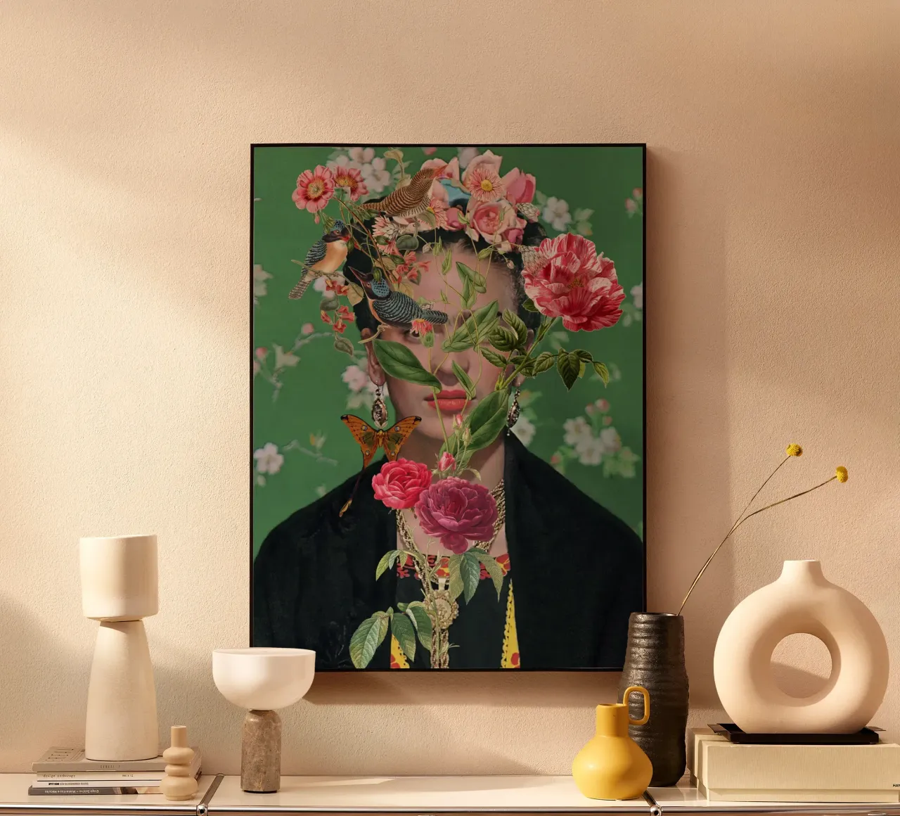 Frida collage art plexiglass da edsonramosart