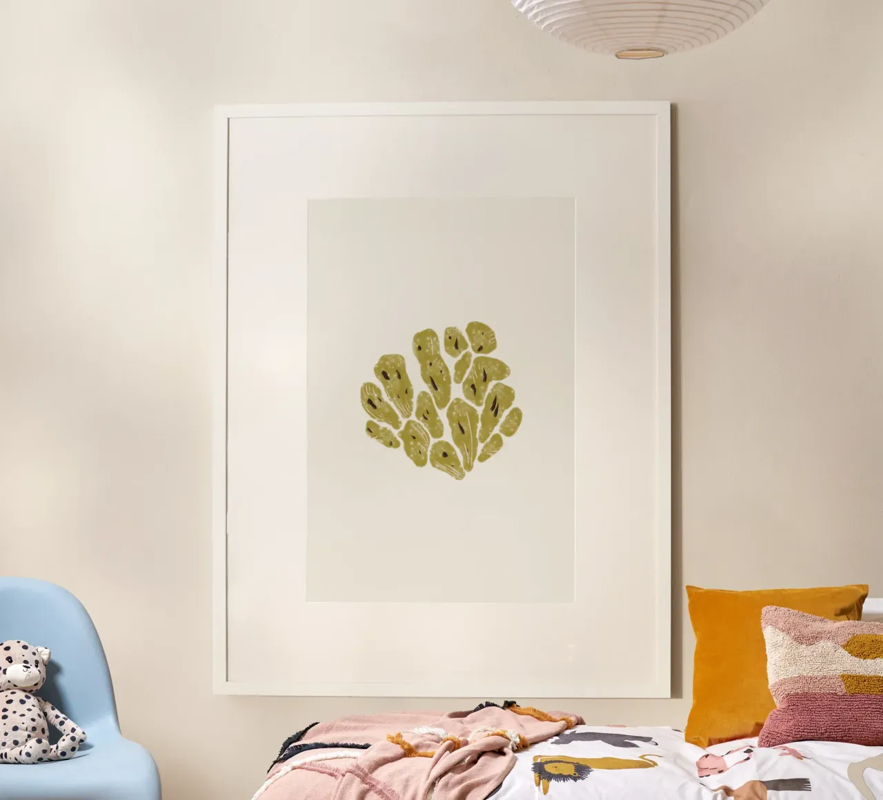 Sea Study No 30 poster con telaio in legno da treechild
