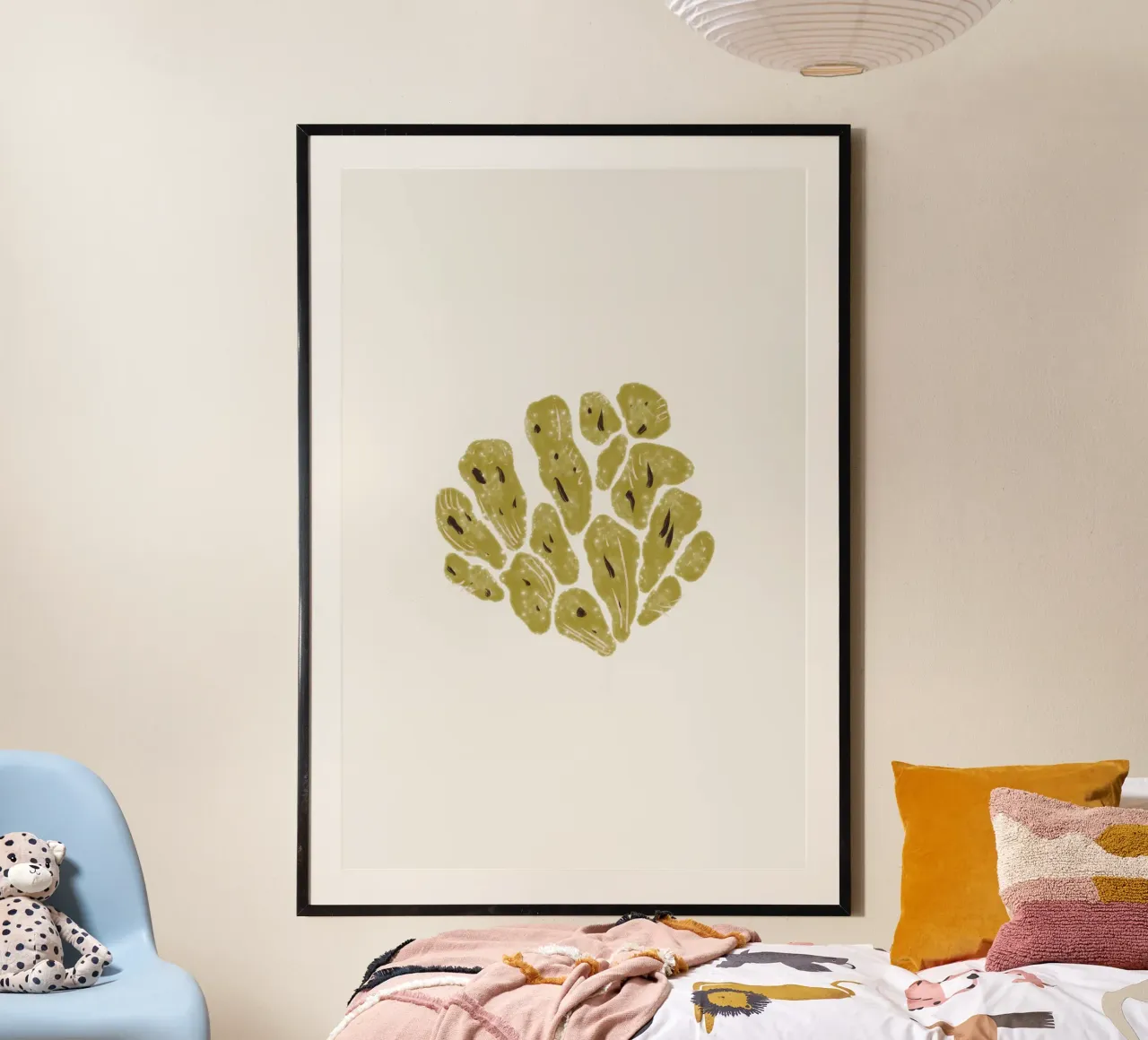 Sea Study No 30 poster con telaio in legno da treechild