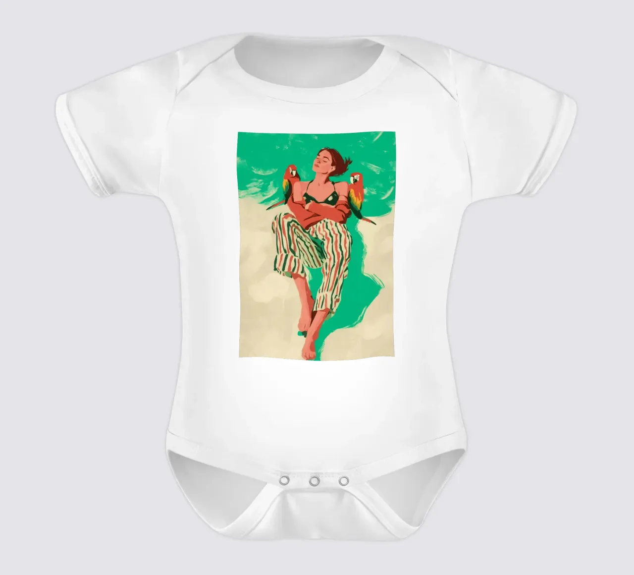 Sun on Her Shoulders Kurzarm Babybody von Clara August