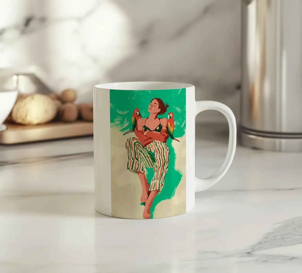 Sun on Her Shoulders tazza in ceramica da Clara August