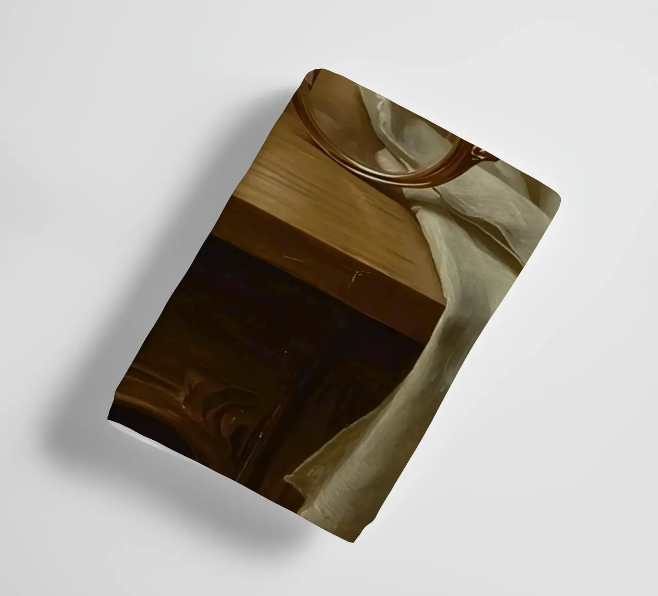 Verres anciens posés sur une table en bois serviette de bain de DesignDoodle