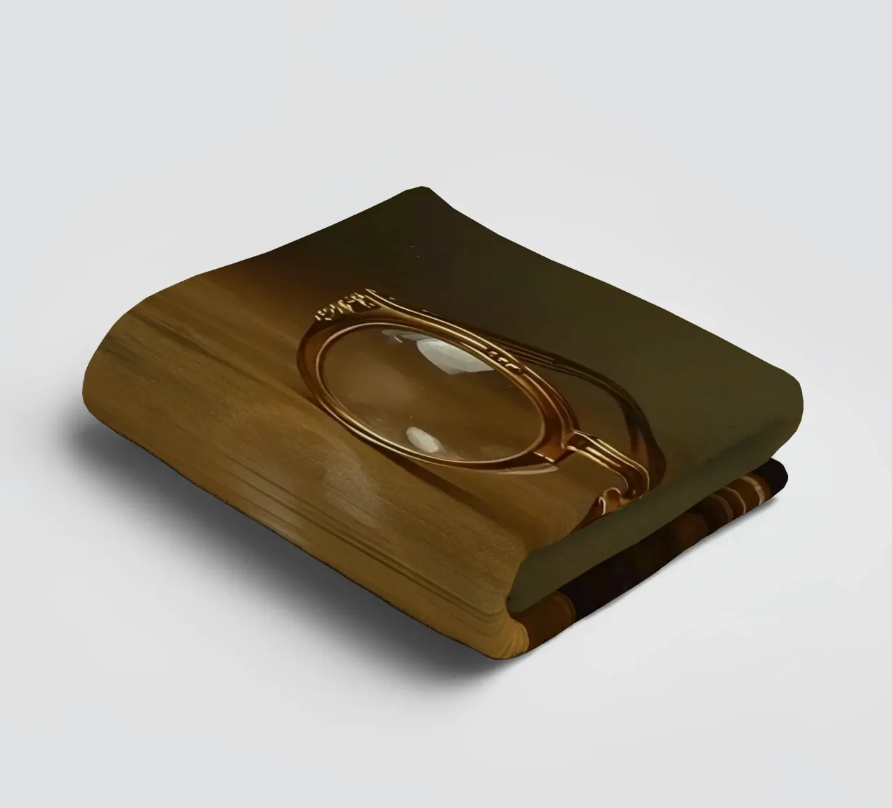 Verres anciens posés sur une table en bois serviette de bain de DesignDoodle