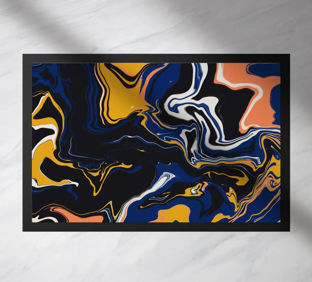 Marble flow 13 doormat by Little Dean