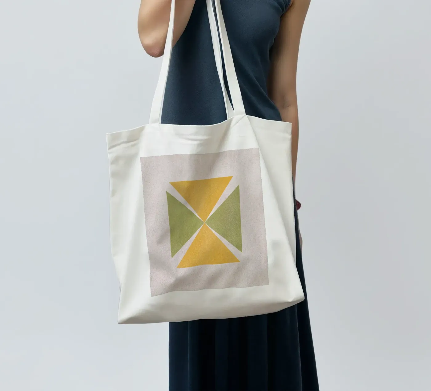 Angular shapes tote bag by Little Dean