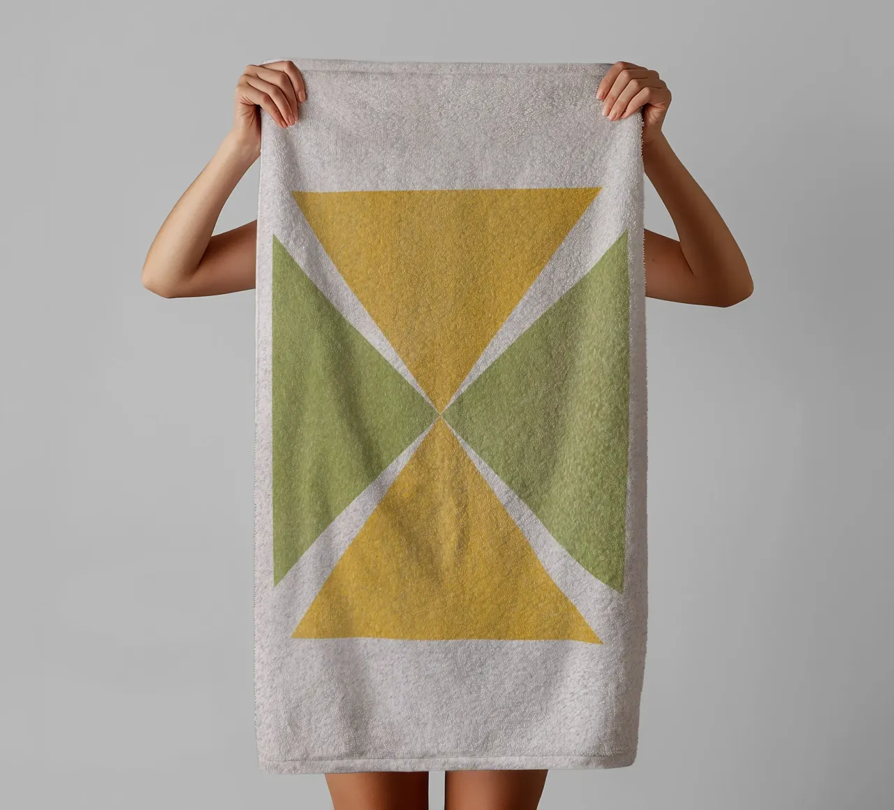 Angular shapes towel by Little Dean