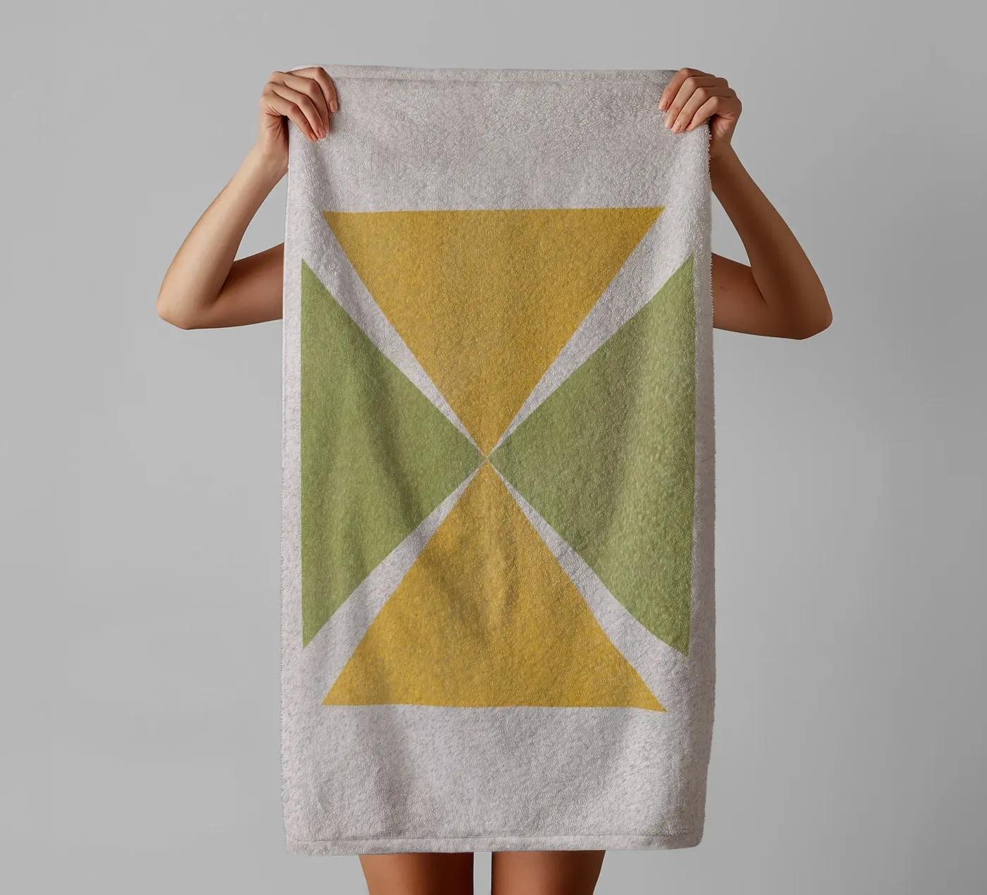 Angular shapes towel by Little Dean