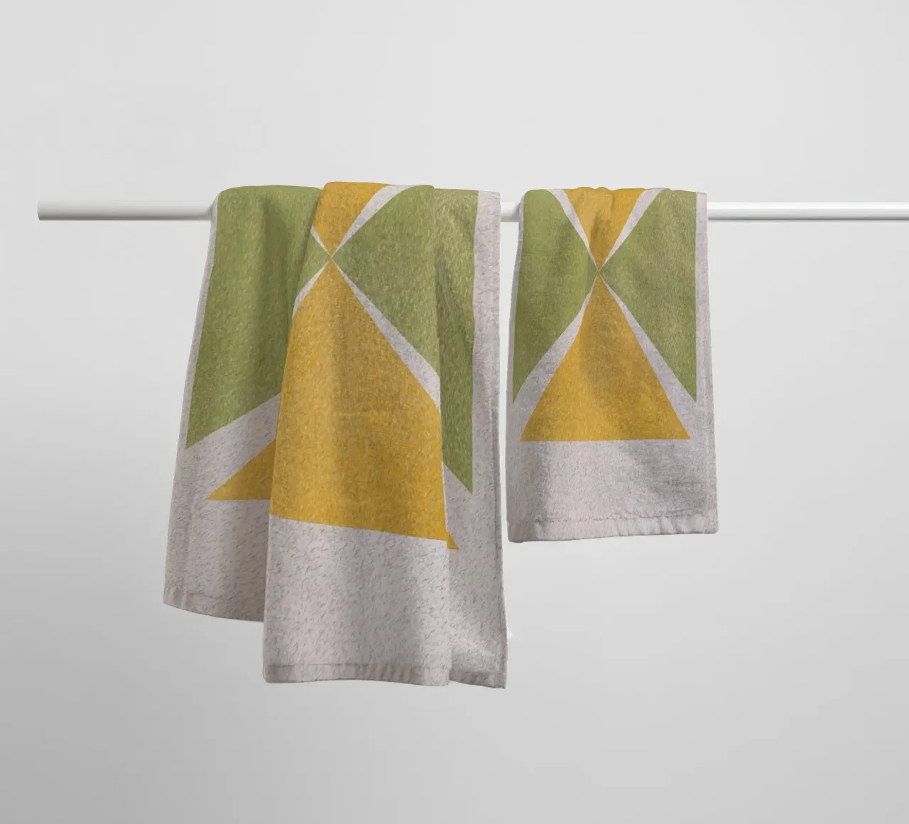 Angular shapes towel by Little Dean