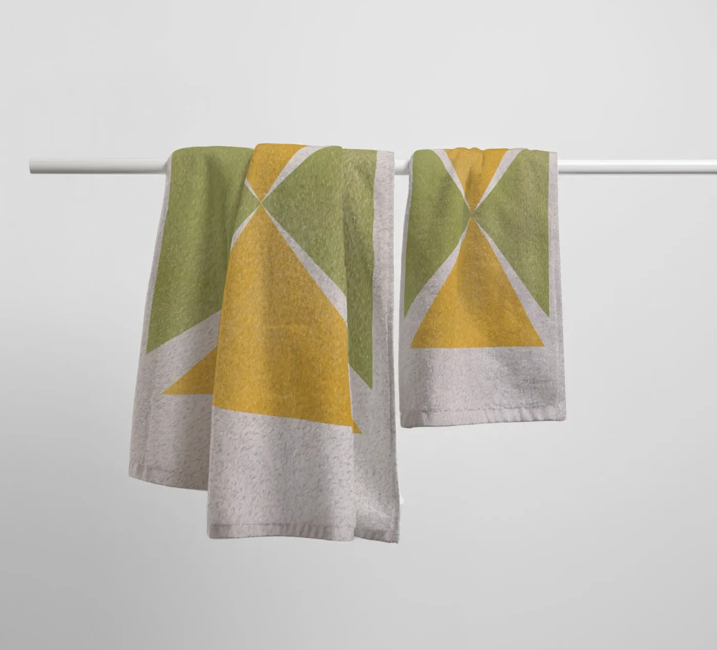 Angular shapes towel by Little Dean