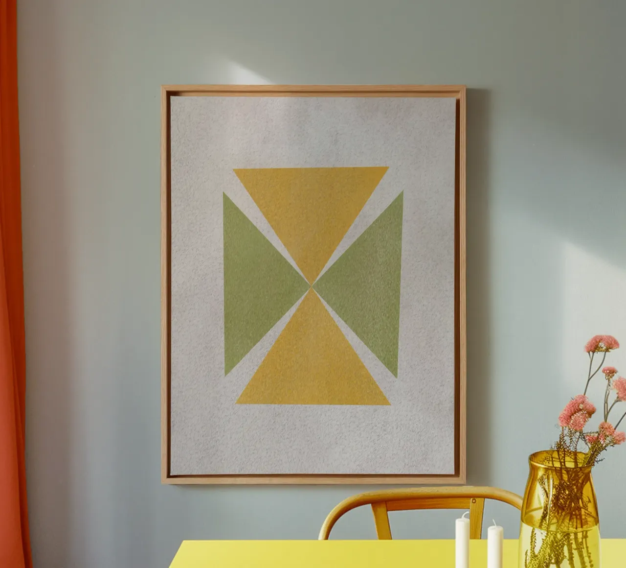 Angular shapes canvas by Little Dean