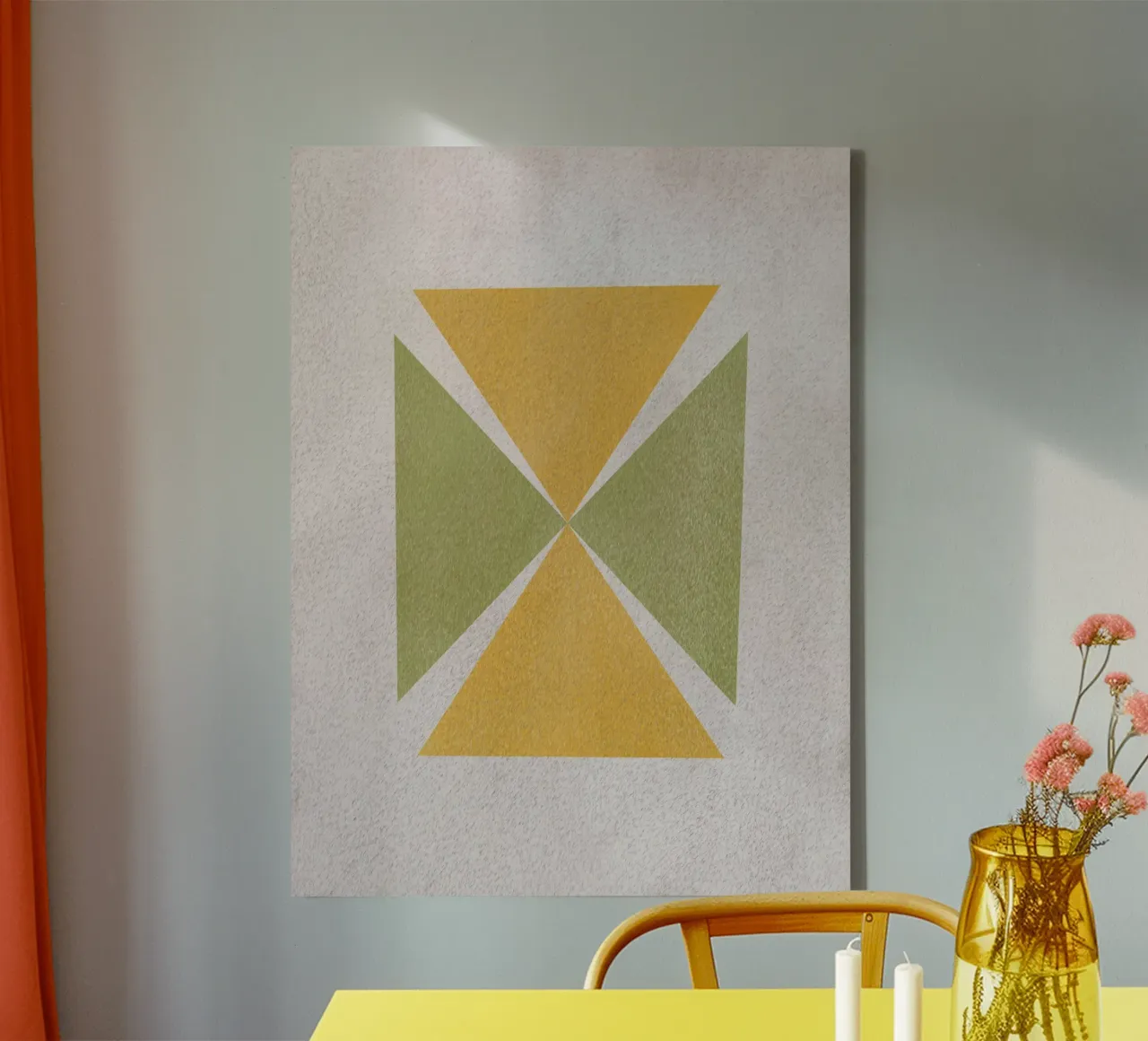 Angular shapes canvas by Little Dean