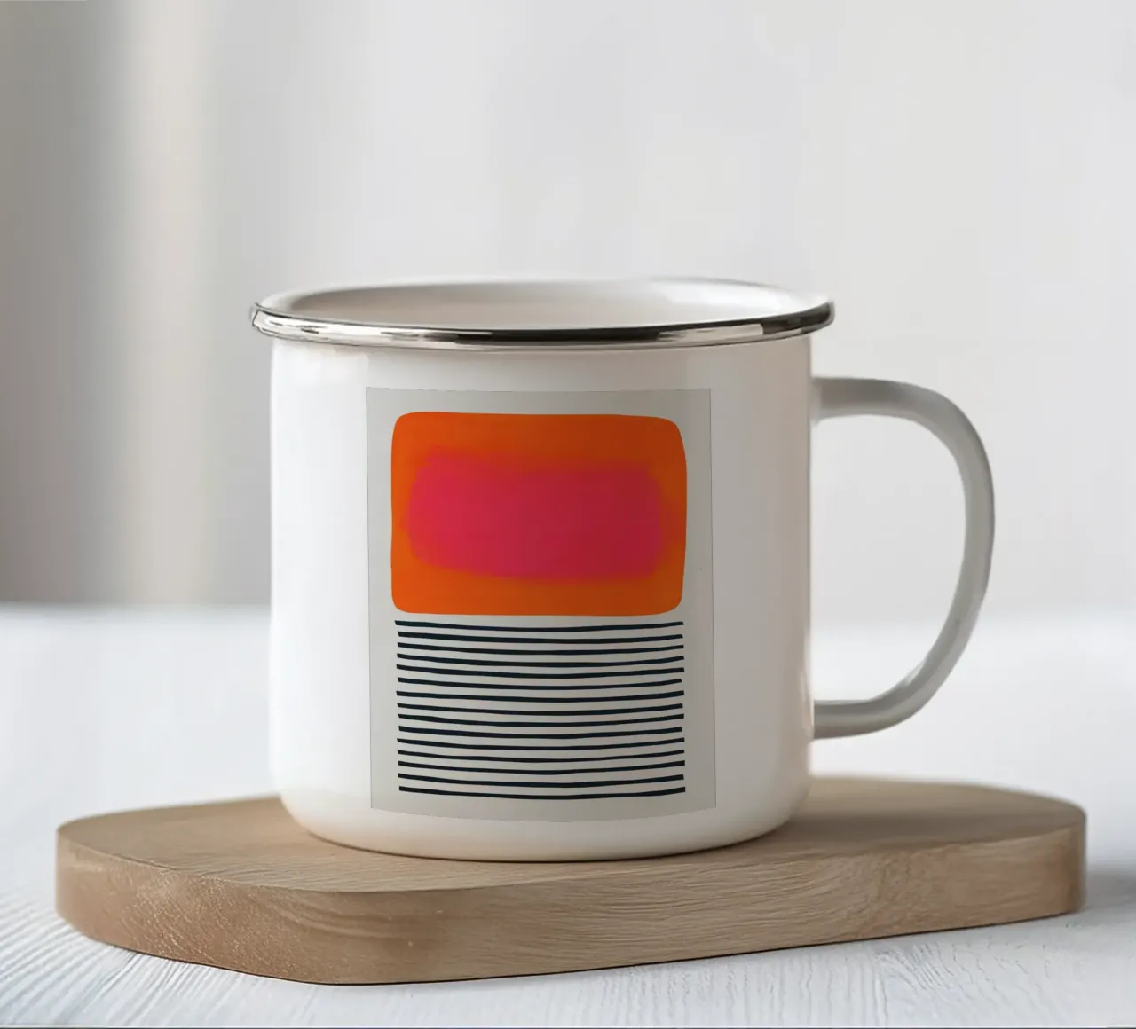 Increspature al tramonto tazza in smalto da carolcrawofficialdesign