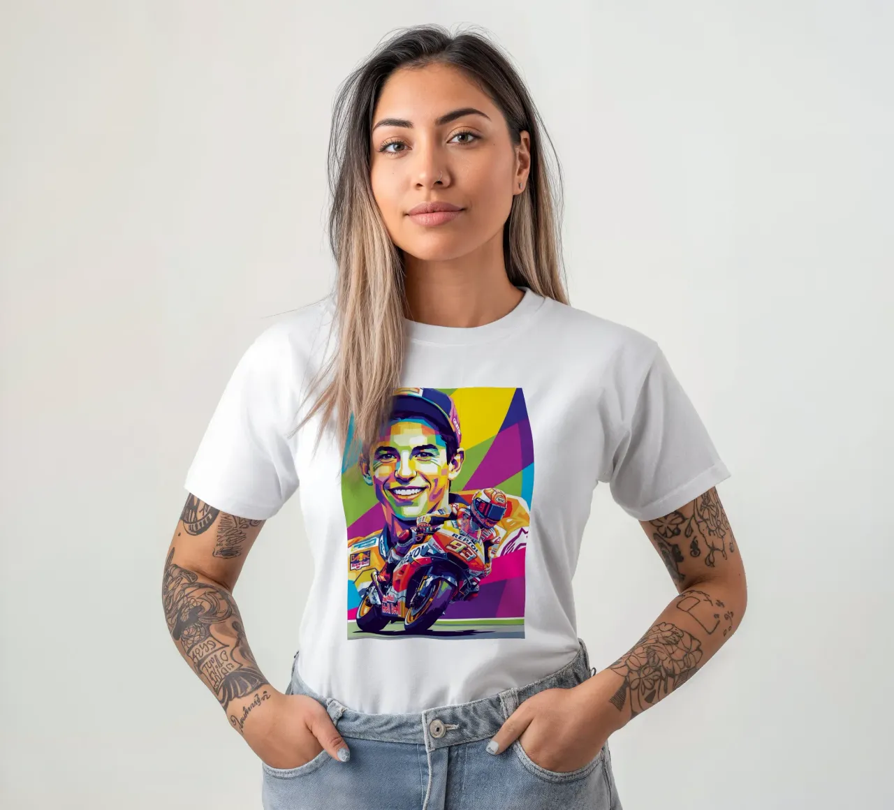 Marc Marquez smile t-shirt by Hantamrata
