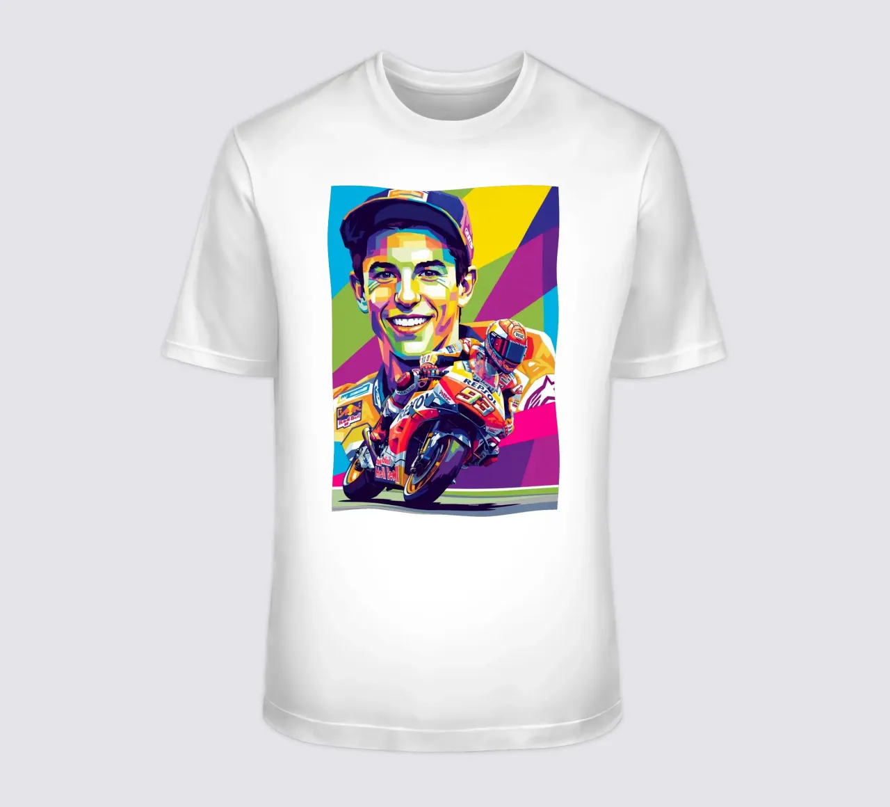 Marc Marquez smile t-shirt by Hantamrata