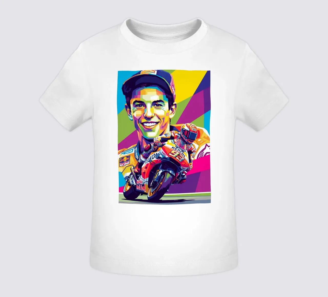 Marc Marquez smile baby t-shirt by Hantamrata