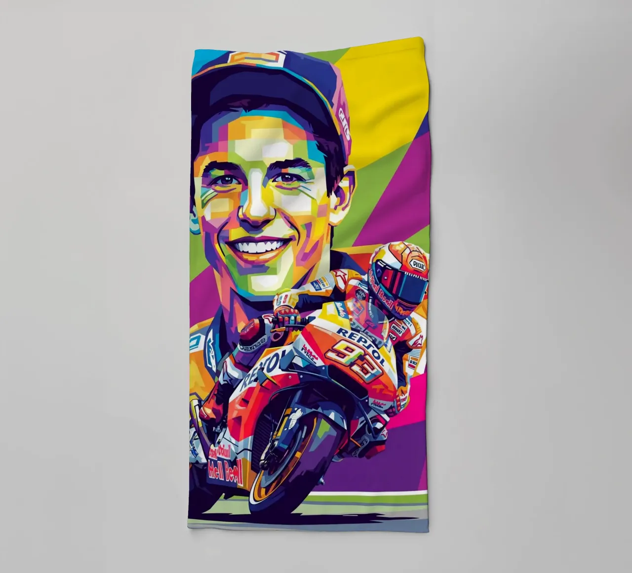 Marc Marquez smile towel by Hantamrata