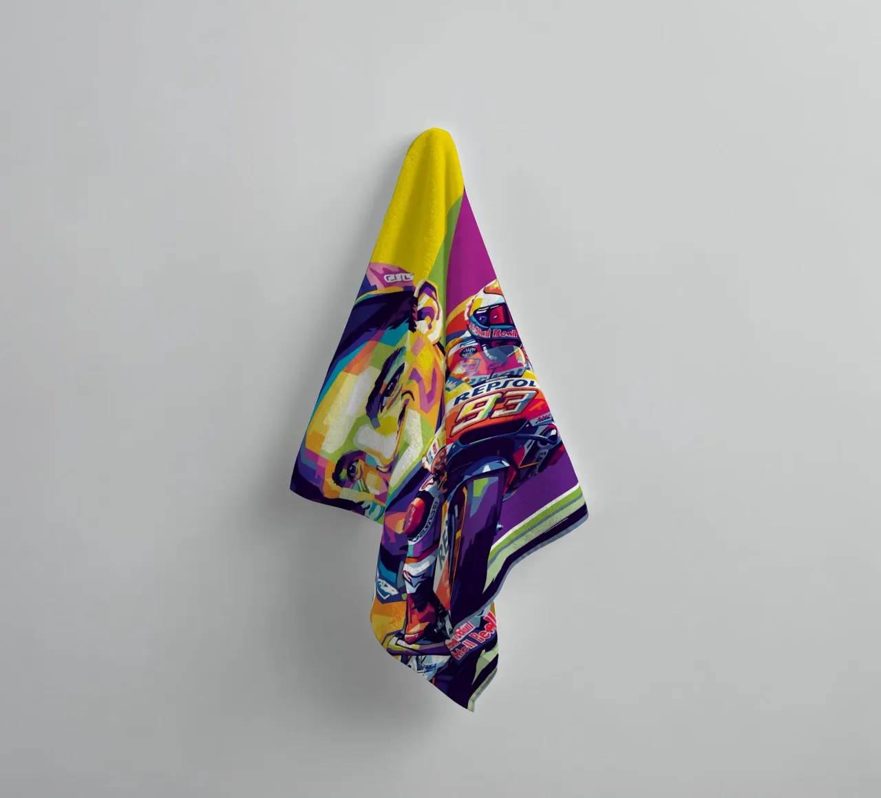 Marc Marquez smile towel by Hantamrata