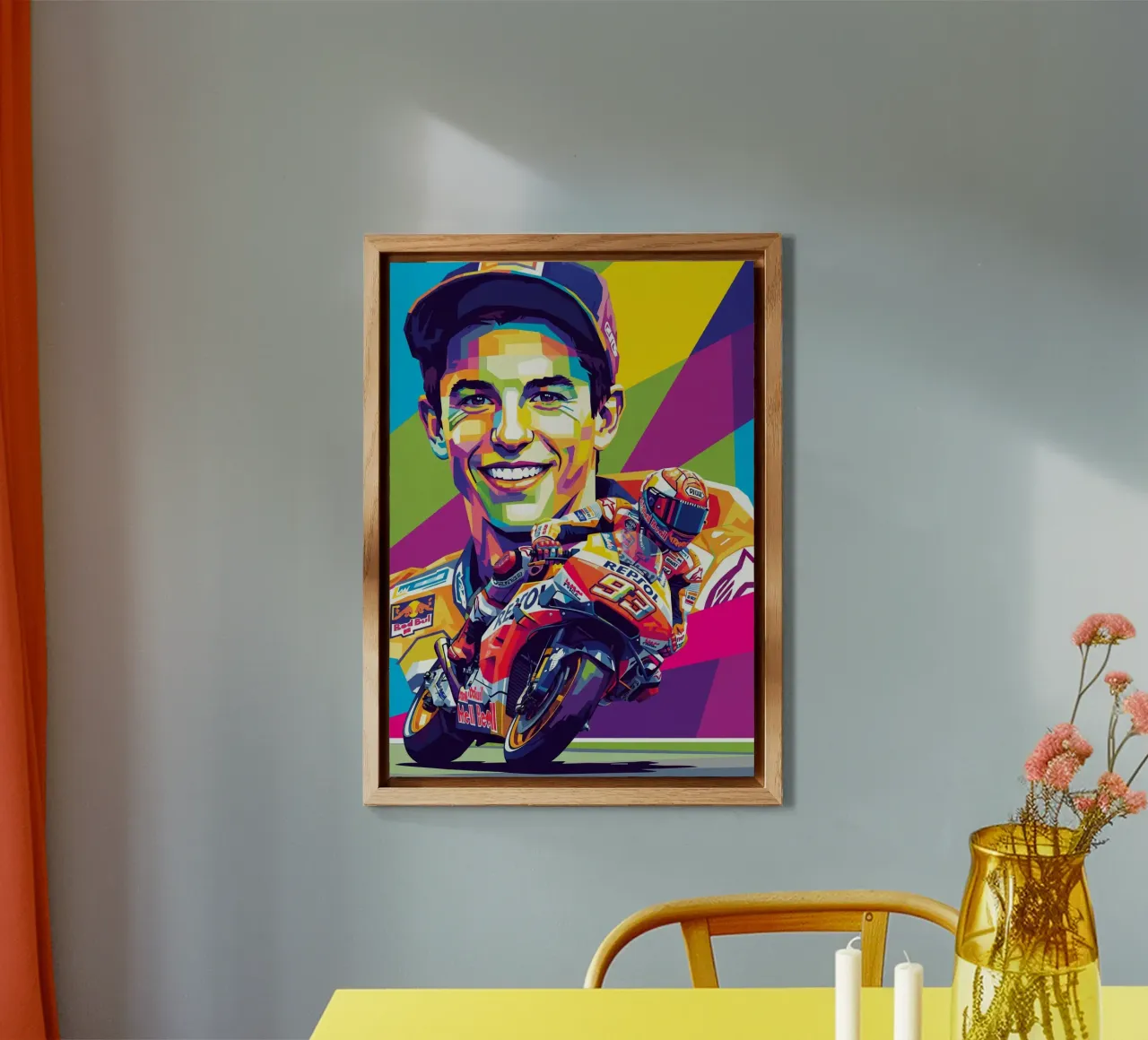 Marc Marquez smile alluminio dibond da Hantamrata
