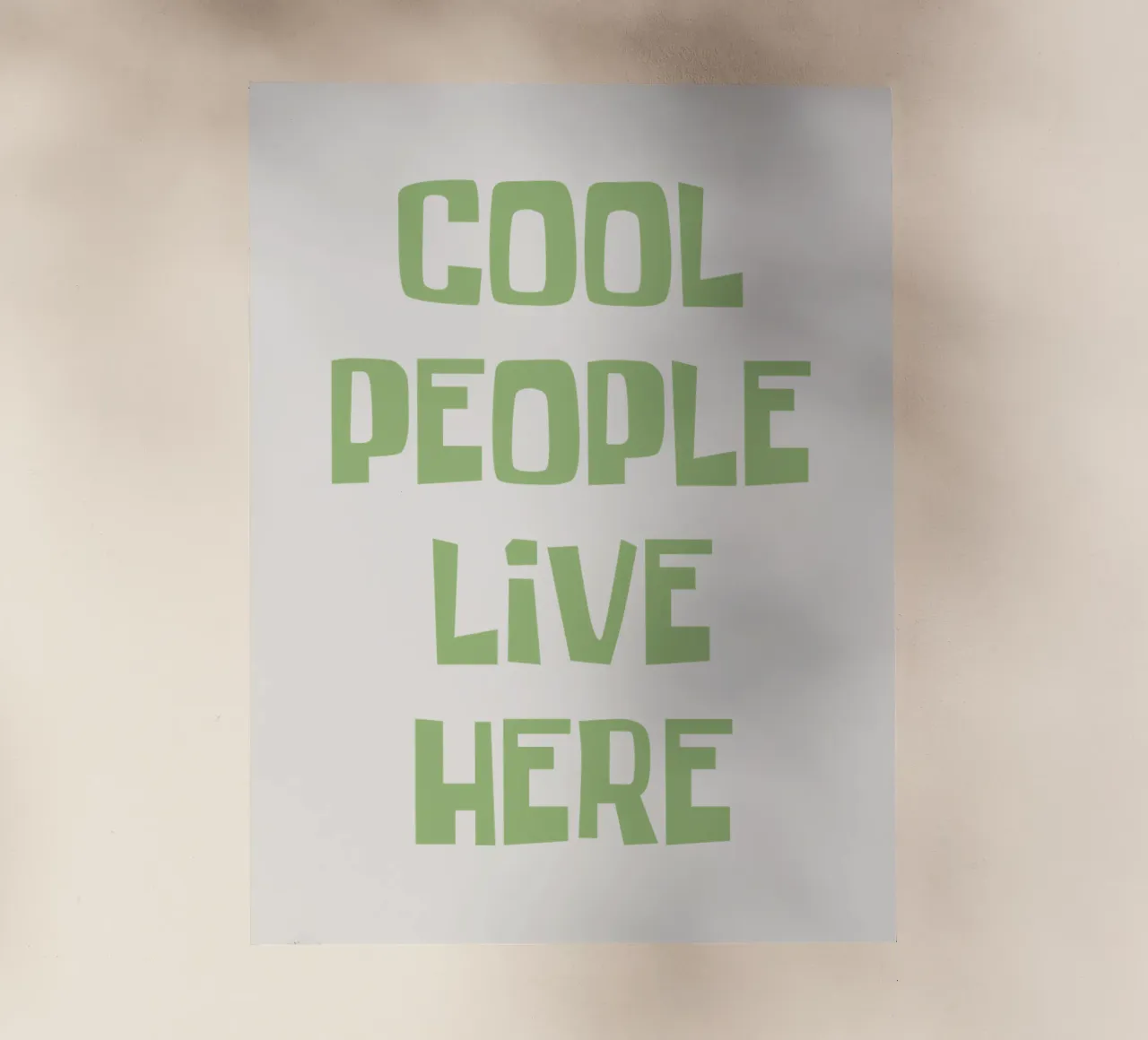 Qui vive gente in gamba pellicola backlit da Vintagrafica