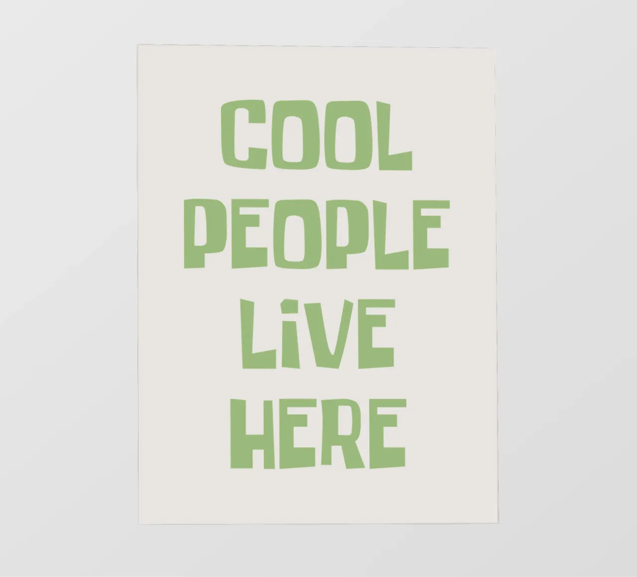 Qui vive gente in gamba pellicola backlit da Vintagrafica