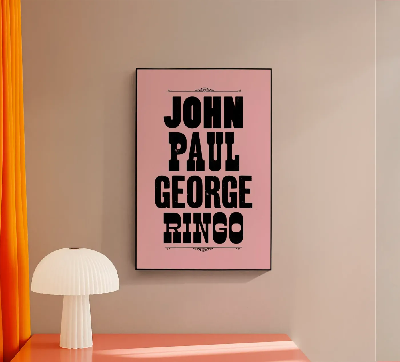 JOHN PAUL GEORGE & RINGO plexiglass da The Indoor Type