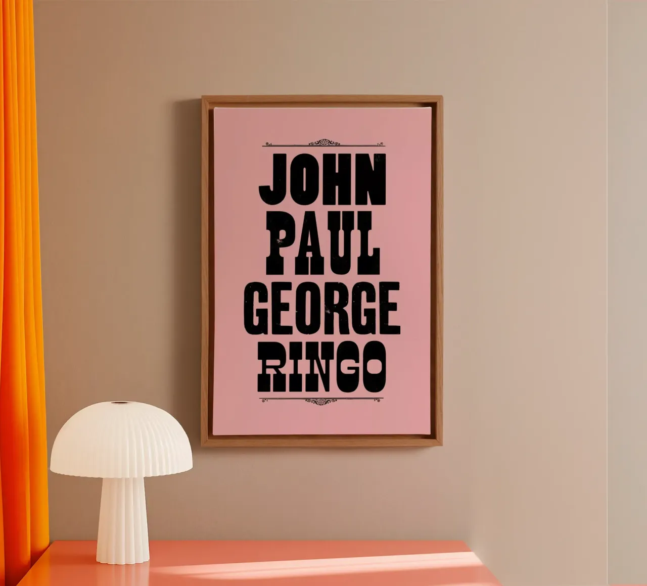 JOHN PAUL GEORGE & RINGO lienzo de The Indoor Type