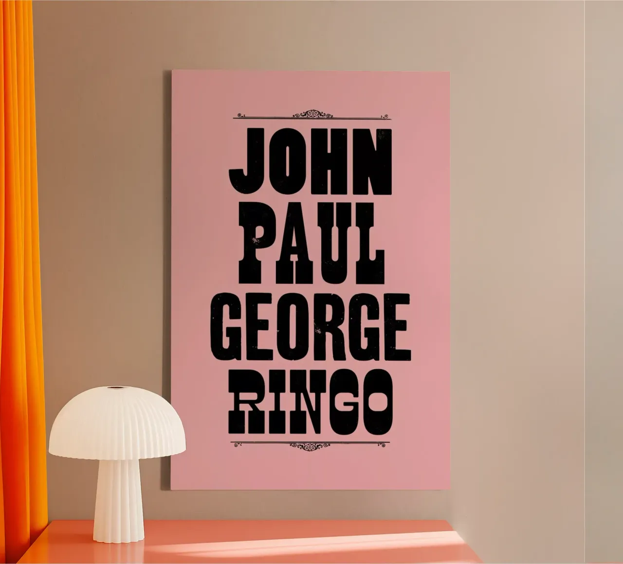 JOHN PAUL GEORGE & RINGO lienzo de The Indoor Type
