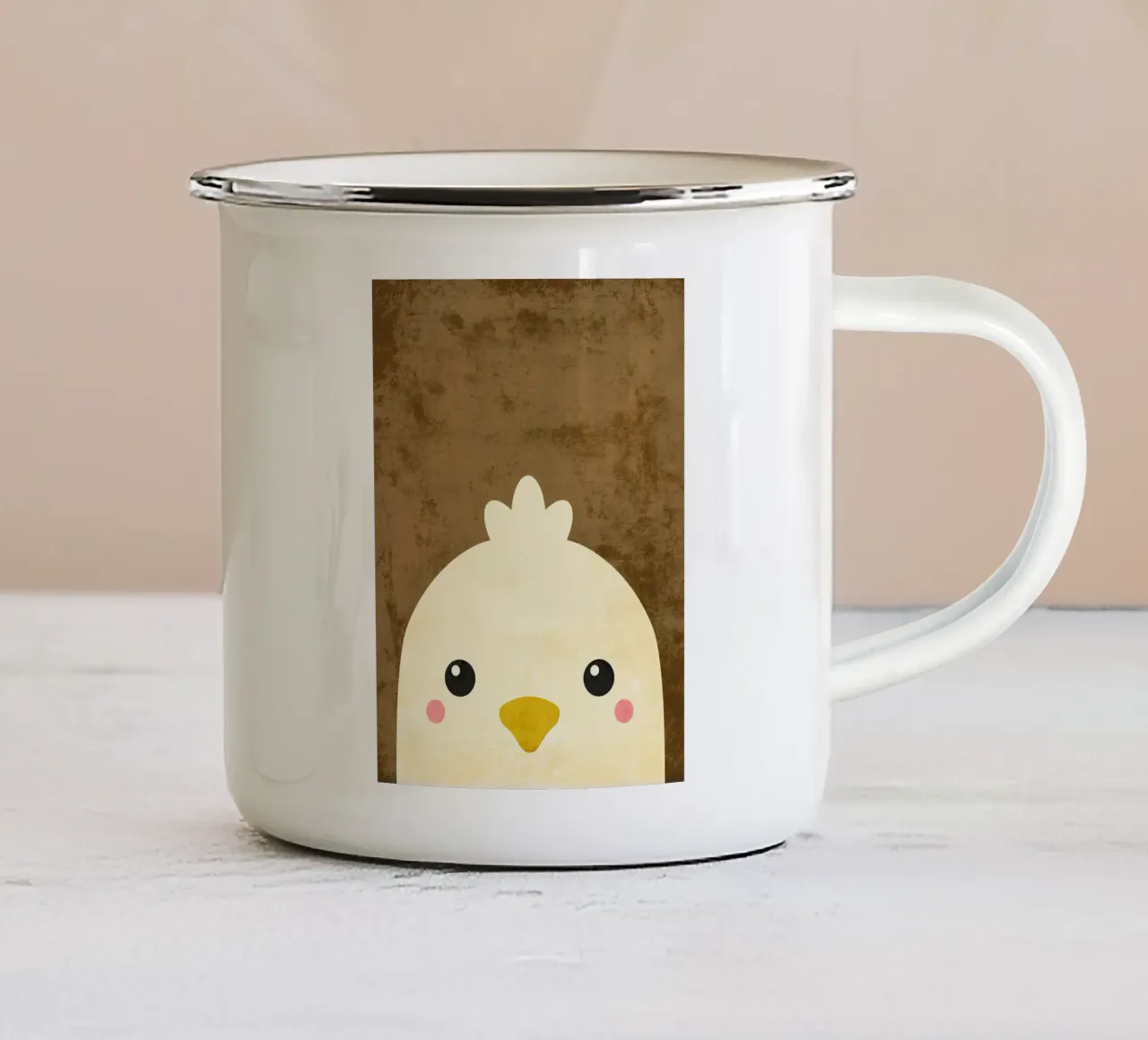 Pulcino dei cartoni animati tazza in smalto da DavisStudio