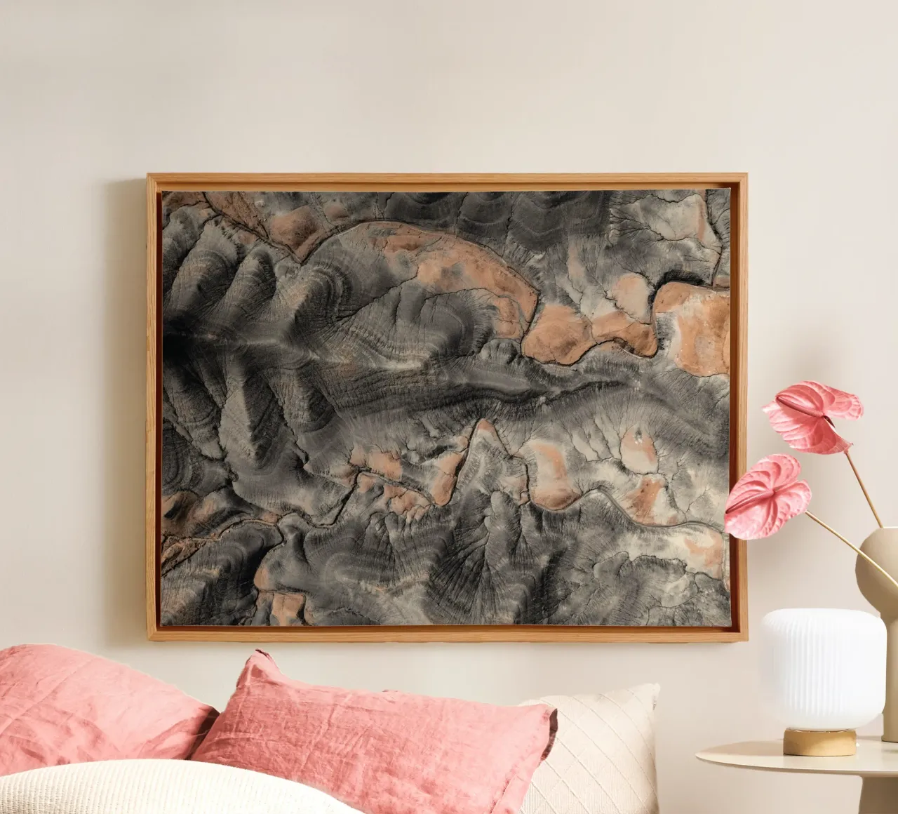geologische formaties van de aarde canvas met Baklijst van Earthly Visions